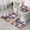 Colorful Pioneer Flower, variant on Colorful Pioneer Flower Patchwork Bathroom Rugs Sets 3 Piece,Toilet Cover Set,Absorbent Non Slip Bathroom Mats Sets with U-Shaped Contour Rug Toilet Rug Set