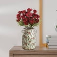 thumbnail image 5 of Verdsylv Artificial Floral Arrangement, Artificial Mum Flowers, Realistic Faux Chrysanthemums for Outdoor, Indoor Garden, Porch, Home Table Decor, Wedding Bouquet Flowers, C, 5 of 9