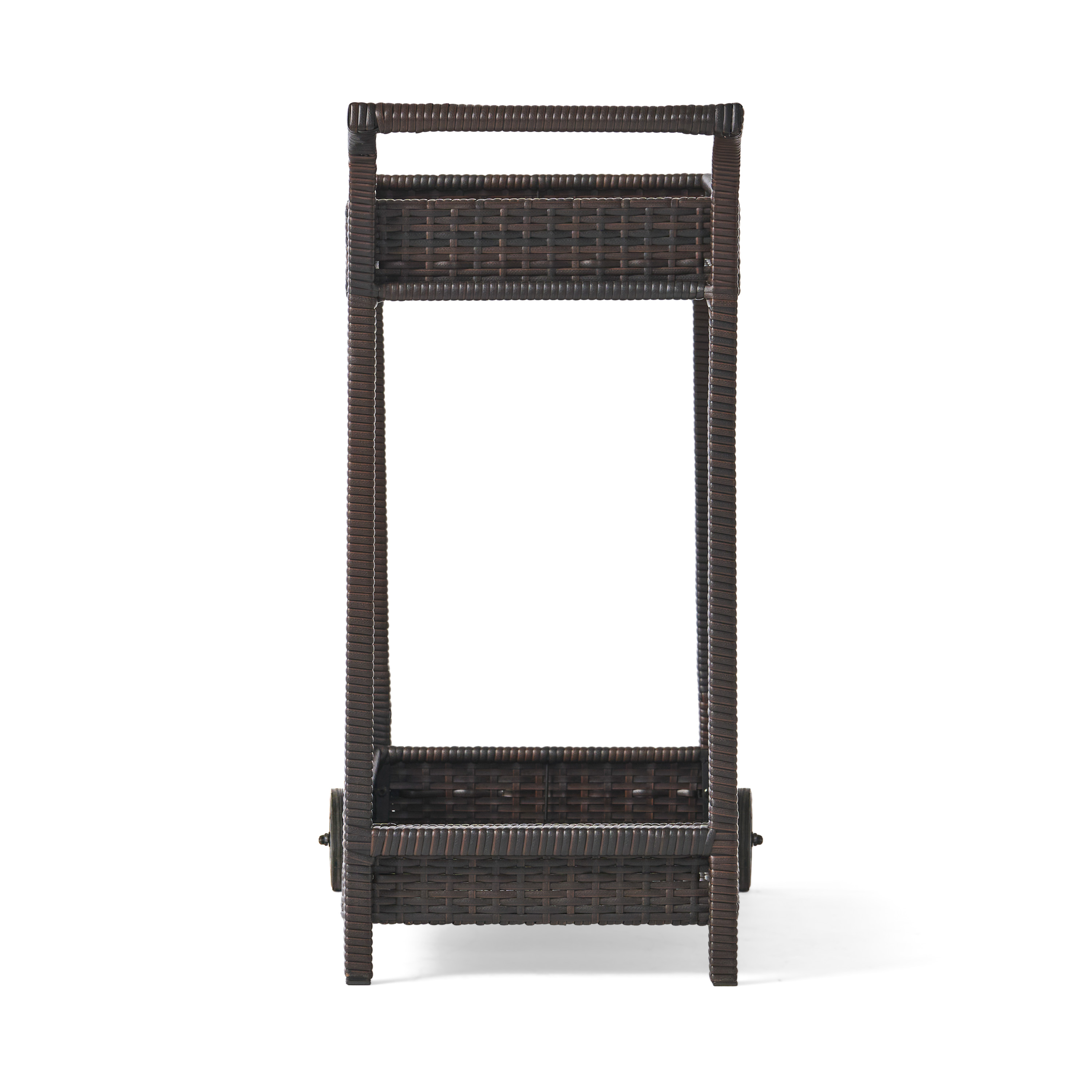 Wicker Brown Bar Cart