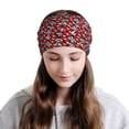 thumbnail image 5 of KLL Red Floral Pirnt Wicking Running Beanie Head Wrap Cycling Bandana for Men Women, 5 of 8