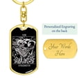 thumbnail image 3 of Tarot Card Strength Card Keychain Dog Tag Stainless Steel or 18k Gold, 3 of 16