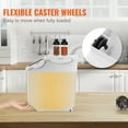 thumbnail image 5 of VEVOR Ingredient Storage Bin, 2 x 15L Dispenser Bin with 2 Measuring Cups, Attachable Casters and Airtight Lid, 2 Pcs/Set Dog Pet Food Storage Container, PP Material Kitchen Rice Cereal Flour Bin, 5 of 9