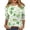 Light Green, variant on St.patrick Day Plus Size Women T-Shirts 3/4 Sleeve Round Neck Lucky Irish Shamrock Printed Casual T-Shirt Funny Party St Patricks Day Holiday Shirts
