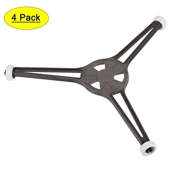 Uxcell Microwave Oven Glass Turntable Support Holder Triangle Roller Bracket Brown 4 Pcs