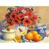 Cuadros Decorativos Kit de pintura de diamante 5D flor de fruta taladro redondo completo arte de pared DIY (X323) Likrtyny embutido en tela