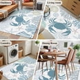thumbnail image 6 of Summer Area&nbsp;Rug 4x6ft Teal Green Crab Coral Seashell Nautical Coastal Ocean Non-Slip&nbsp;Washable Square&nbsp;Rugs Soft Felt Indoor Floor Mat for Bedroom Kitchen Living Room Bathroom, 6 of 9