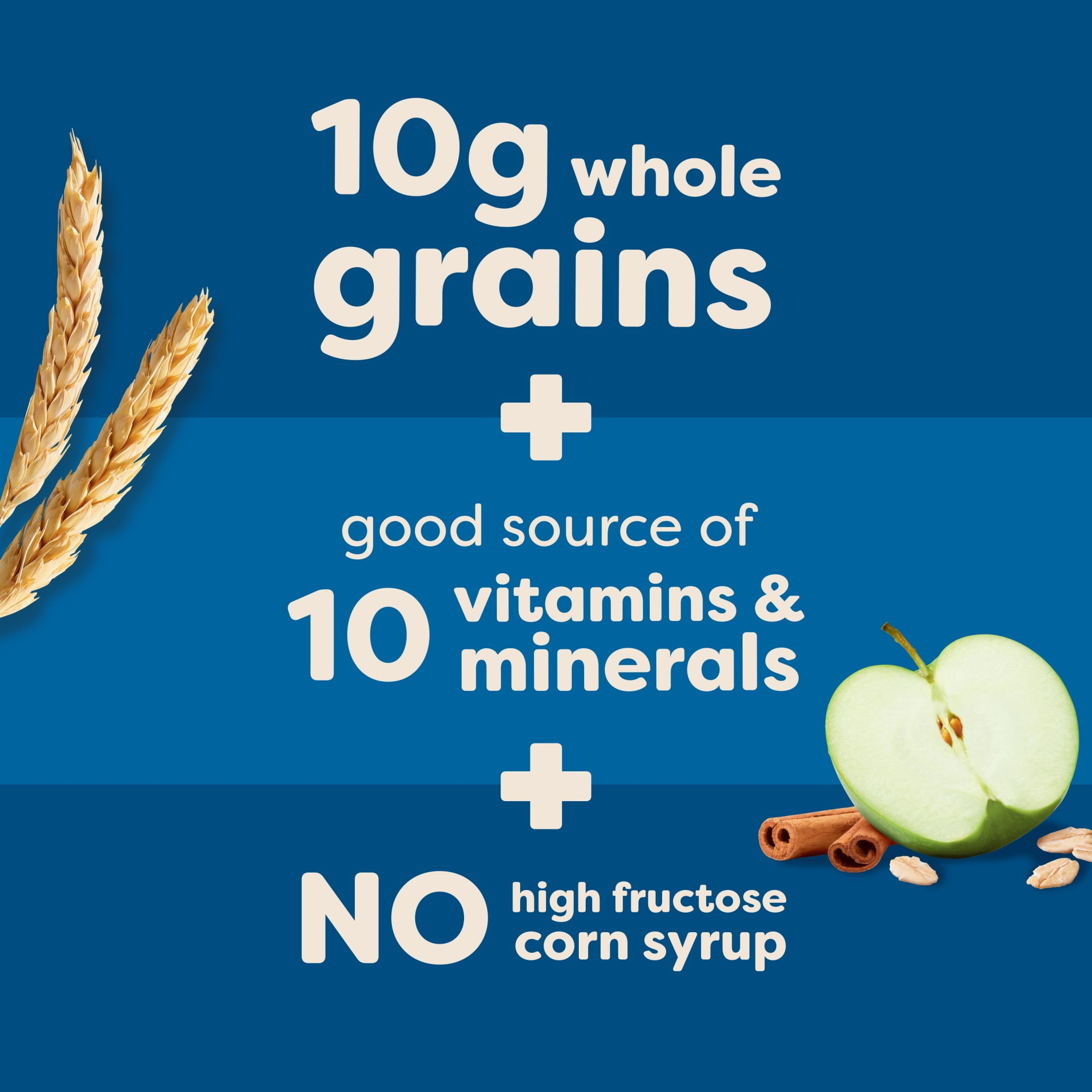 Kellogg's Nutri-Grain Apple Cinnamon Chewy Soft Baked Breakfast Bars, Made with Whole Grains, 20.8 oz, 16 Count