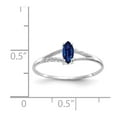 thumbnail image 2 of 10k White Gold Sapphire Ring - Size 6, 2 of 2