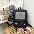 thumbnail image 3 of Adventure Cartoon Time Backpack Cute Travel Backpack with Embroidered Front and Dual Zippers with embroidered front, BeeMore Cartoon Robot Travel Laptop, Reinforced Adjustable Straps, 3 of 7