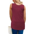 thumbnail image 3 of Pompotops Débardeur Femme Imprimé Col Rond Chemise Décontractée Sans Manches, 3 of 8