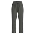 thumbnail image 5 of Mifsaly Linen Blend Pants for Women Side Lace Stripe High Waisted Summer Pant Lightweight Breathable Loose Casual Everyday Wear Outfits with Pockets Dark Gray,L, 5 of 7