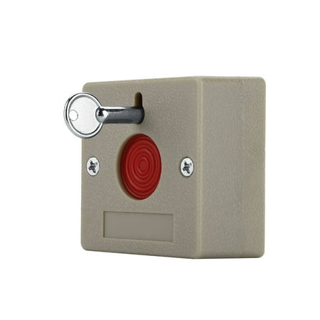 Yosoo DC 24V Wired Safe Security Plastic Family Office Mini Emergency Alarm Panic Push Button, Family Emergency Panic Button, Emergency Push Button