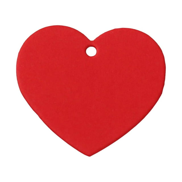 Sonducket Cartón Kraft en blanco corazón Vintage tarjetas moda autoensamblaje muestra accesorios creativamente suministro para el hogar Accesorios de disfraces Rojo