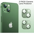 thumbnail image 4 of [2 Pack] Camera Lens Protector Compatible with iPhone13 6.1inch＆ iPhone 13mini 5.4inch [9H Premium Tempered Glass] [Anti-Scratch] [Aviation Aluminum Camera Protection][99.99% Transparency](Green), 4 of 5