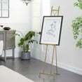 thumbnail image 3 of DecMode Modern Elegant Retractable Large Free-Standing Iron Easel in Gold, 17"L x 15"W x 57"H, 3 of 14