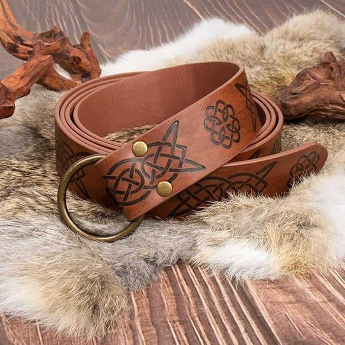 Halloween Renaissance Belt Pouch Costume Set Medieval Viking Pirate Leather 2025 Halloween Witch Costume Women, 4Pcs Halloween  main image 4