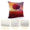 thumbnail image 4 of Pratyus Sunset Flowers Love Modern Farmhouse Rustic Decorative Couch Pillow Cases with Zipper Home Decor Pillowcase Spring High-Quality 1PC 20x20in, 4 of 5
