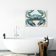 thumbnail image 6 of FCXZI Blue Crab Canvas Print Wall Art Decor for Home Bathroom Ready To Hang Room Decor 20x16in, 6 of 6