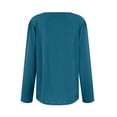 thumbnail image 6 of LISTHA Long Sleeve Shirts for Women Dressy Pleated Tunic Tops Crew Neck 2025 Tops Fashion Casual Blouses Green L, 6 of 6