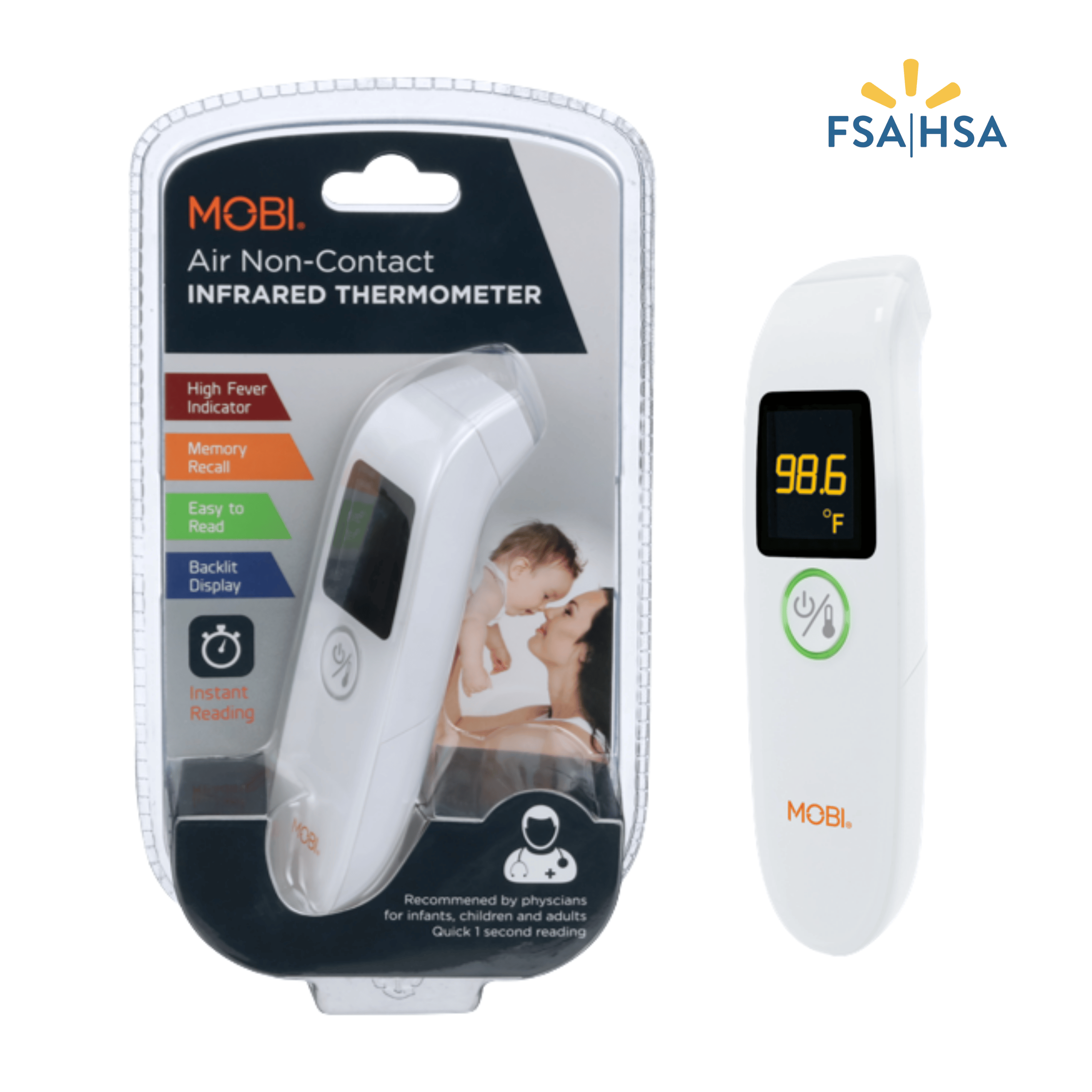 MOBI Air Non-Contact Forehead Thermometer photo 1