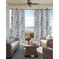 thumbnail image 6 of Dark Blue Grey Botanical Blackout Curtains for Bedroom Living Room Darkening Curtains 54 Inch Long Spring Floral Summer Farmhouse Short Curtain for Small Window Treatment Grommet Drapes 52"x54"x2, 6 of 9