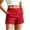 Red, variant on Hueook Golf Shorts Women Running Shorts Fashion Women Casual High Waist Elastic Waistband Solid Short Pants Suit Short Pants Black S