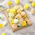 thumbnail image 3 of Uxcell 100pcs Cabezas de Flores de Rosa Artificial, 1.2" Cabezas de Rosas de Seda Falsas Mini Rosas Flores Artificiales a Granel, Beige, 3 of 6