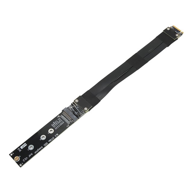 M.2 NVMe SSD Extension Cable, PCIe3.0 X4 Full Speed 32G Bps Transfer, Support 2242/2260/2280 SSD, Durable PCB Material, Win XP 11,