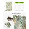 thumbnail image 6 of Orange Sage Green Botanical Tie Up Curtains for Kitchen Bathroom Bedroom Windows 45 Inch Length, Farmhouse Pastoral Leaf Balloon Drape Curtains Shade Rod Pocket Drapery Curtain Panel, 42"x54", 6 of 7