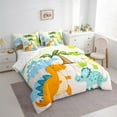 thumbnail image 3 of Castle Fairy Cartoon Dino Dinosaur 7-Piece Twin Bedding Sets for Child Preppy,Jungle Animal Bedding Comforter Set,Geometric Stripes Breathable Sheet Sets,Breathable Home Decor, 3 of 8