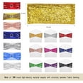 thumbnail image 4 of 10 PCS Stretch Sequin Chair Sashes Chair Stretchy Spandex Bands for Wedding Reception Events Banquets Chairs Decoration (Navy), 4 of 4