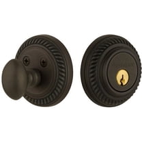 Nostalgic Warehouse Roprop_1Cyl_234_Na Rope Solid Brass Single Cylinder Deadbolt - Bronze