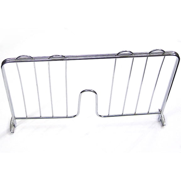 LJ 24" Chrome Wire Shelf Divider for Wire Shelving - 24" x 8"
