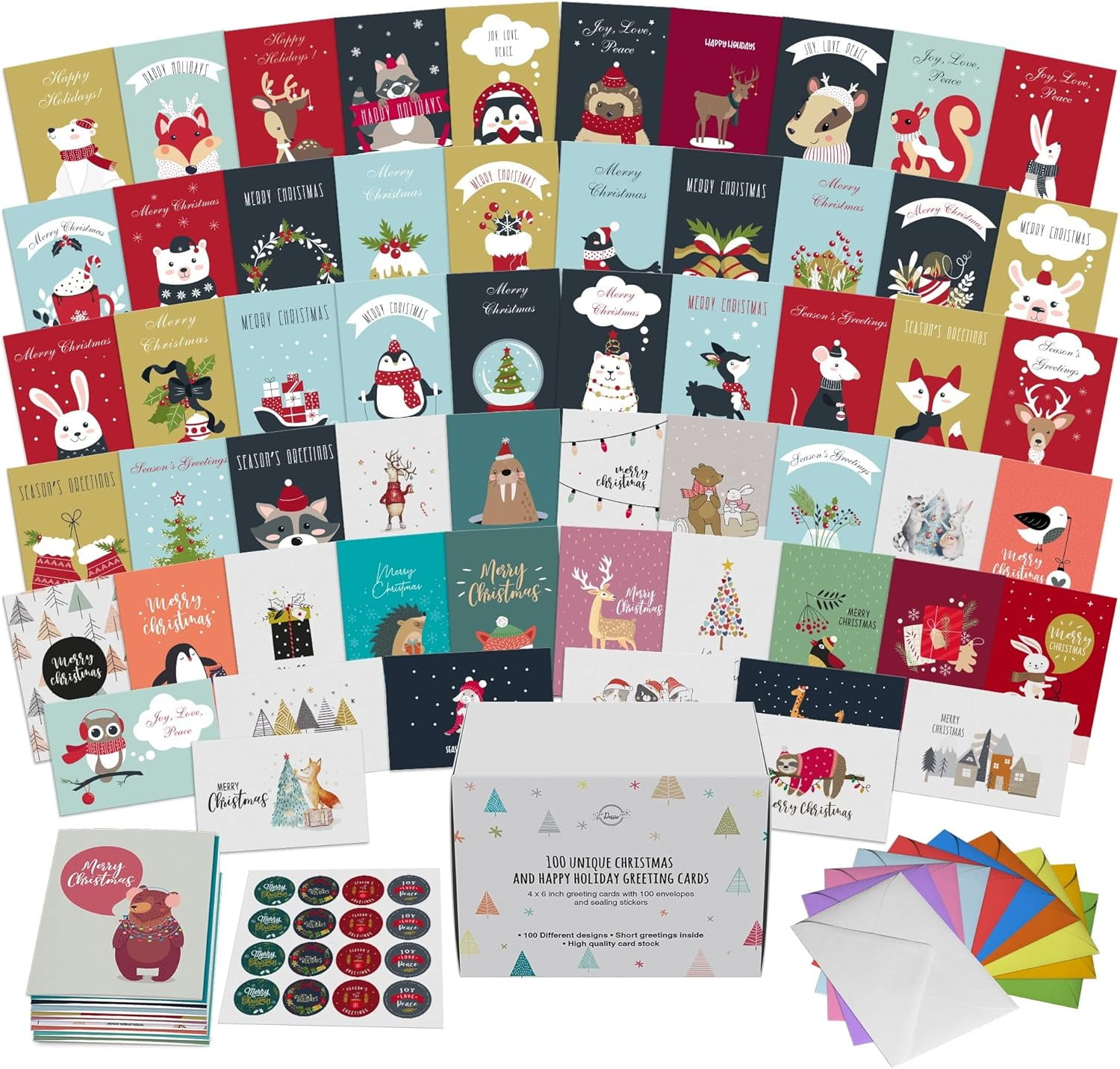 24 Pack Christmas Cards With Envelopes New Years Holiday Greeting Cards Set - View #4