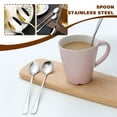 thumbnail image 3 of Stainless Steel Long Handle Spoon, 304 Material for Durability, Sharp and Round Head Designs, for Soup and Coffee Stirring, Dishwasher Safe and Hygienic, 3 of 9
