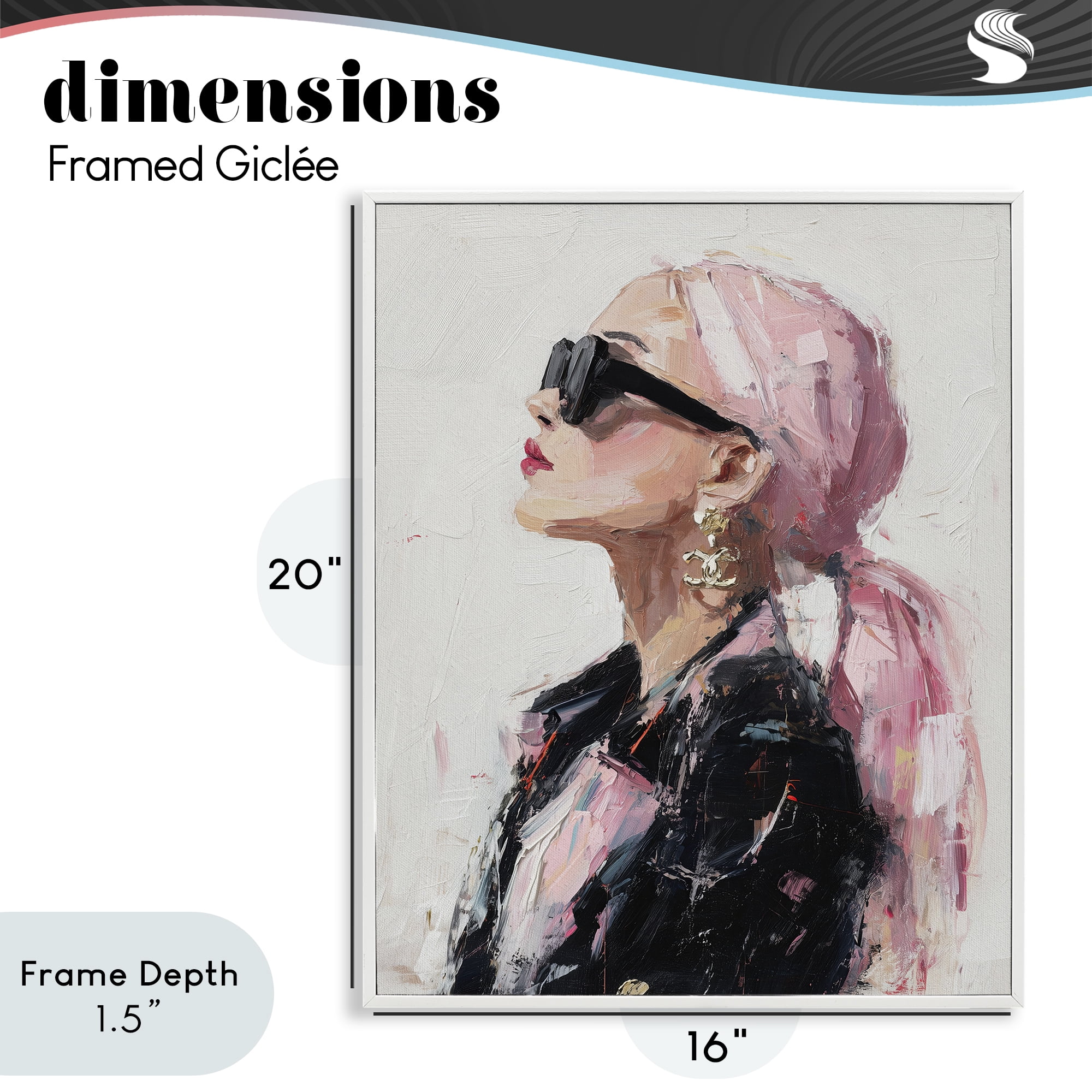 Stupell Industries Pink Daydream Impression White Framed Giclee Art, design by Svetlana Aleynikova