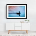 thumbnail image 2 of Washington Serene Silhouette - Bellingham Washington Photography Silhouette Bird Water Lake Nature Pastel Wildlife Black Framed Wall Art Print 16 x 24 inches, 2 of 4