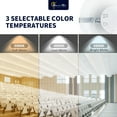 thumbnail image 6 of 6 Inch Commercial Canless LED Downlight, Wattage Adjustable 12/16/20W,0-10V Dimmable Recessed Ceiling Ligth Fixture, 3 Color Temperatures 3000k-5000K, 120-277V -1 Pack, 6 of 7