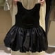 thumbnail image 2 of Vestido sin mangas y espalda descubierta negro para niñas, falda con capullos de flores para niñas pequeñas, falda de princesa con chaleco de verano, 2 of 5
