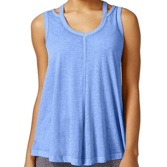 Calvin Klein Performance NEW Blue Womens Size XS Cutout-Detail Tank Top