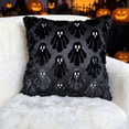 thumbnail image 4 of Clearance 2 Pack Halloween Decor Embroidery Pillow Covers - 18"x18" Soft Cute Black Ghost Pillow Cover, Halloween Decorations Gift for Spooky Season & Cozy Fall Decor, 4 of 8