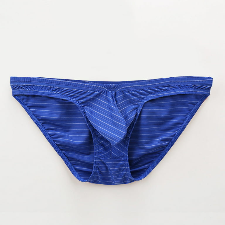 Penkiiy Men's Underwear Low Waist Fashion Color Stripes