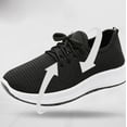 thumbnail image 2 of Vedolay Platform Sneakers for Women Women's Slip on Loafer Shoes Comfortable Knit Walking Flats Shoes,Black 6.5, 2 of 5