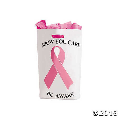Breast Cancer Awareness Party Gift Bags forPink Ribbon Party Supplies Favor  Hope Faith Strength Courage Breast Cancer Decor Goodie Bags Candy Bags  Tote Bags Gift Bags Treat Bags Party Favors for Kids