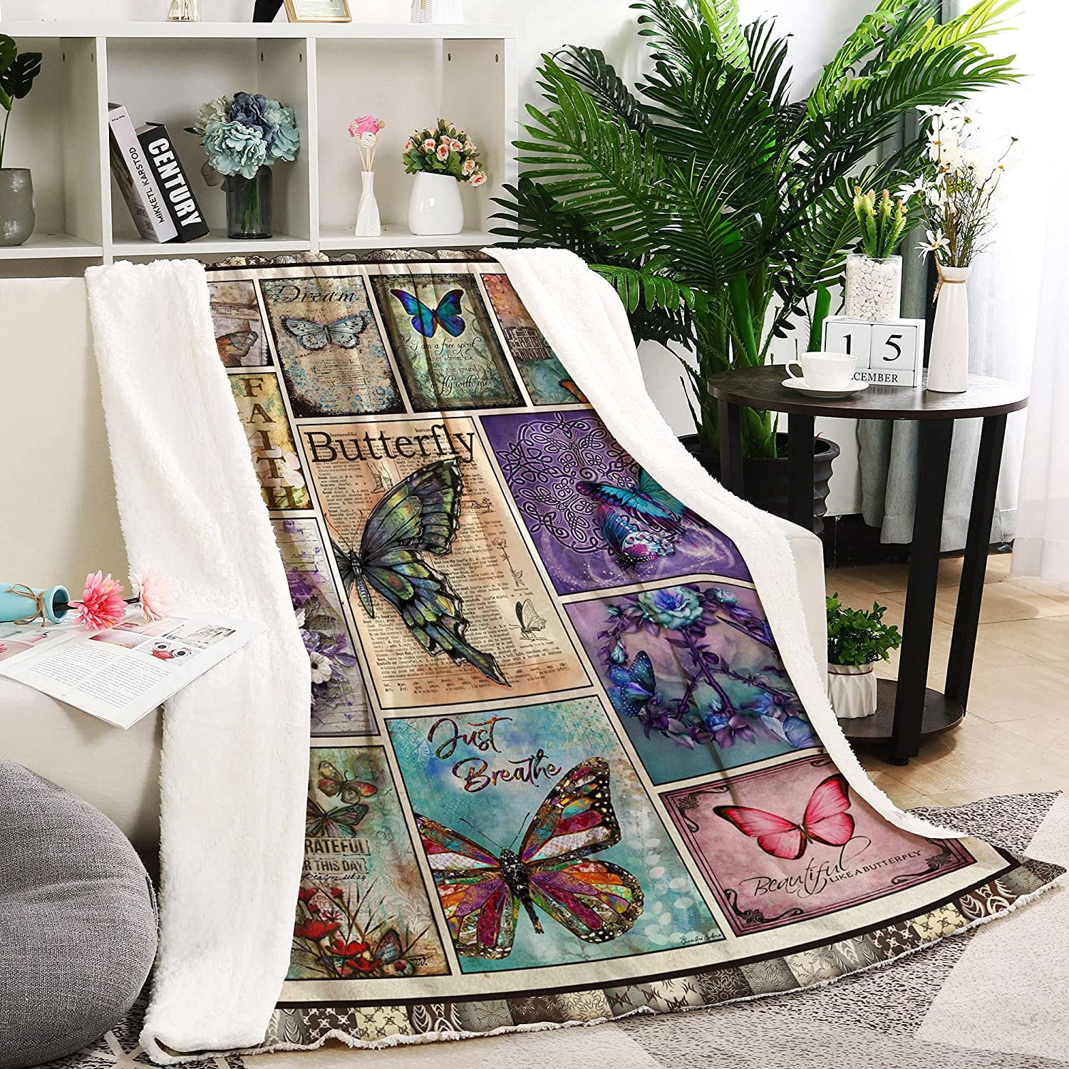Butterfly sherpa blanket hotsell