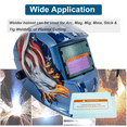 thumbnail image 3 of iMeshbean Solar Auto Darkening Welding+Grinding Hood Mask Helmet for Mig Tig Arc + Bag, Adjustable Shade, PP Material, Blue Eagle, 3 of 17