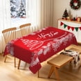 thumbnail image 4 of Nanqianyi Christmas Snowflake Red Tablecloth,Waterproof Stain Resistant Festive Table Cover,60x70 Inch, 4 of 6