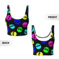 thumbnail image 6 of Yoga Vest Women Gym Sports Crop Tops Skulls For Halloween Streetwear Workout Breathable Tank Top Female, 6 of 7