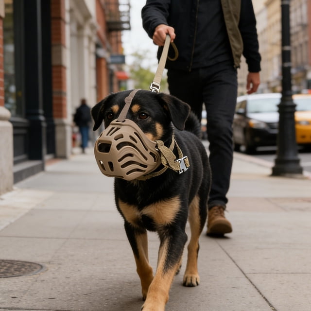 BotaniNest Breathable Silicone Muzzle – Adjustable Secure Fit Muzzle With Ventilation Holes Biting Barking Chewing Muzzle For Small Medium Large Comfortable For Daily Walk