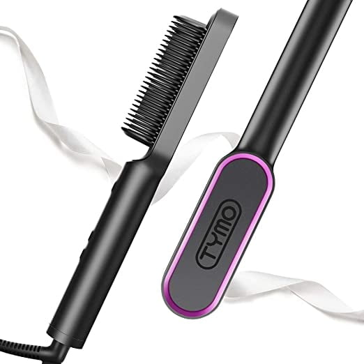 Hair Straightener Brush - Straightening Comb with Anti-Scald, 30s Fast Ceramic  Heating, 5 Heat Levels, Auto Off, Frizz-Free, 360 Swivel Cord Portable Straightening  Comb for Home 